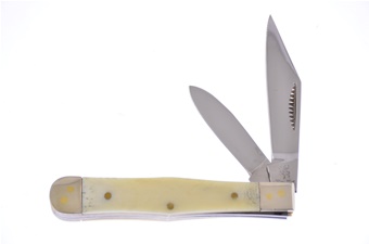 3" White Smoothbone Coke Bottle Whittler