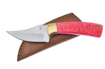 7.25" Red Chainsaw Jig Leather Sheath