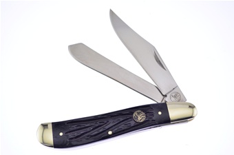 4.5" Black Jig Bone Dogleg Trapper