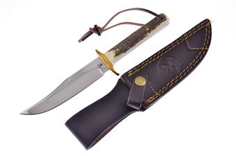 9" Deer Stag Leather Sheath
