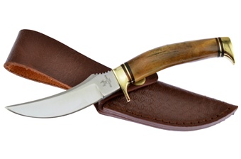 7.25" Torched Stag Bowie w/Sheath