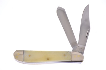 3.5" White Smoothbone Dogleg Trapper