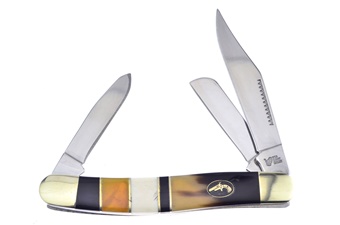 4.625" White Smoothbone/Ox Horn/Cape Buffalo Horn Stockman