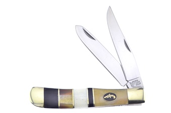 4.25" White Smoothbone/Ox Horn/Cape Buffalo Horn Trapper