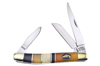 3.5" White Smoothbone/Ox Horn/Cape Buffalo Horn Mini Stockman