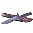 CCN-010039 - Black Rubber Wolf Art Stainless Steel Blade