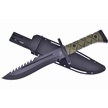 CCN-010064 - Green Rubber Black Stainless Steel Bowie