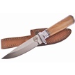 CCN-010079 - Olive Wood Stainless Steel Skinner Leather Sheath