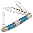 CCN-010081 - Blue Turquoise Mother Of Pearl Stainless Steel Wrangler