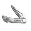 CCN-03407 - Closeout Clemson Stainless Steel Lockback (1pc)