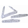 CCN-03446 - Closeout Merry Christmas Stainless Steel Pen Knife (3pc