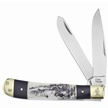 CCN-03884 - Closeout Wolf White Smoothbone/Buffalo Horn Trapper (1pc