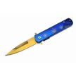 CCN-0405 - Closeout Blue/Gold Leaf Stiletto (1pc)