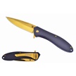 CCN-070163 - Black With Gold Titanium Blade Tactical