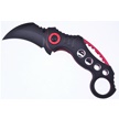CCN-070186 - Black/Red Aluminum Assisted Karambit Elite