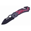 CCN-080097 - Red Scorpion Black Stainless Steel Assisted Folder