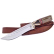 CCN-080123 - Brown Wood & Bone Chipaway Design Stainless Steel Blade