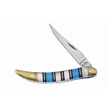 CCN-080169 - Blue Turquoise Mother Of Pearl Cherokee Stonework Toothpick