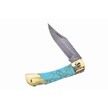 CCN-080245 - Out Of Box Michael Prater Kingman Turquoise Lockback Damascus