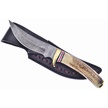 CCN-080639 - Stag Damascus Skinner w/Leather Sheath