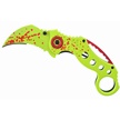 CCN-080694 - Neon Stainless Steel Tiger Usa Karambit