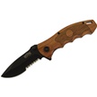 CCN-080822 - Wood Black Stainless Steel Assisted Open Tactical