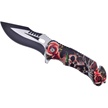 CCN-080882 - Rose Skull Abs 2tone Stainless Steel Assisted Tactical