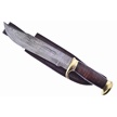 CCN-08109 - Leather Stacked Damascus Bowie (1pc)