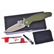CCN-090342 - Green G10 Stainless Steel Stec Bravo (1pc)