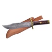 CCN-090397 - Walnut Wood Brass Star Damascus Bowie