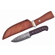 CCN-090415 - Chiseled Wine Wood Damascus Hunter