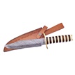 CCN-090424 - White Smoothbone & Walnut Wood Damascus Blade