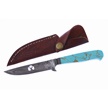 CCN-090482 - Michael Prater Hen + Rooster Kingman Turquoise Damascus Deer