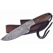 CCN-090492 - Brown Micarta Damascus Hen + Rooster Fulltang