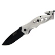 CCN-090588 - Silver Aluminum Black Stainless Steel Assisted Open Tactical