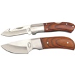 CCN-090847 - Pakkawood Stainless Steel 2pc Set With Sheath