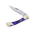 CCN-090906 - Blue Pick Bone Stainless Steel Warrior Lockback
