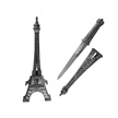 CCN-108540 - Eiffel Tower Dagger (1pc)