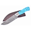 CCN-117160 - Michael Prater Blue Feather Turquoise Damascus (1pc)