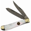 CCN-82578 - Out Of Box Prototype Hen + Rooster Damascus Mother Of Pearl Trapper (1p
