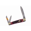 CCN-84365 - Show Sample Red Jigged Bone Locking Whittler(1p