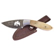 CW-991WSB/DK - Damascus Duck Bowie White Smoothbone w/Sheath 8 1/2