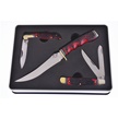 FDP-01ST/R - 3 Piece Red Delrin Stainless Steel Blades w/Sheath