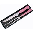 HRI-041 - H&R International Pink Poultry Knife/Fork