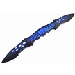 PWT208BL - Blue Skull Aluminum Double Bladed Tactical