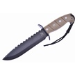 TX-1453SAND - 12'overall Tan Rubberized Handle Stainless Steel Black Blade